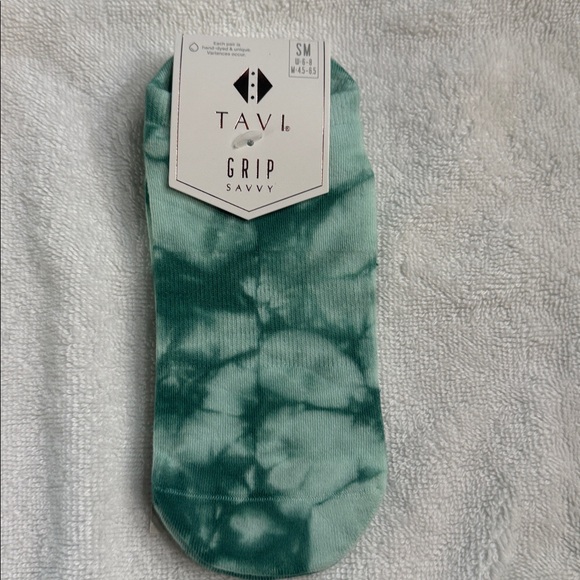 Tavi Noir Grip Savvy Tie-Dye grip ankle length socks 💚💚💚 - Picture 1 of 4
